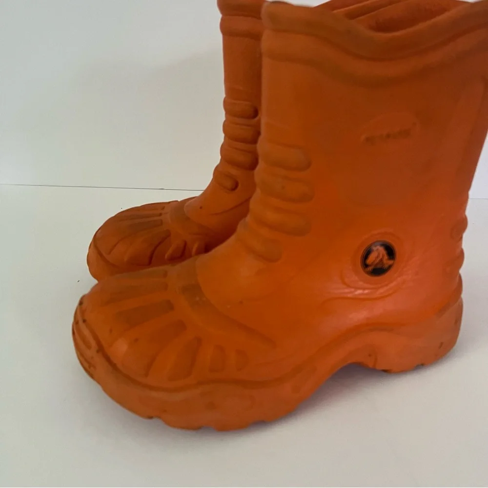 Crocs Kids Orange Georgia Rain Outdoor Boots Size 1